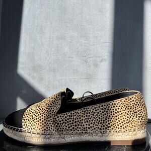 Sole Society Spotted Black and Tan Flats